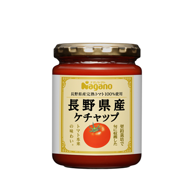 ナガノトマト 長野県産ケチャップ(無添加のトマトケチャップ)のパッケージ